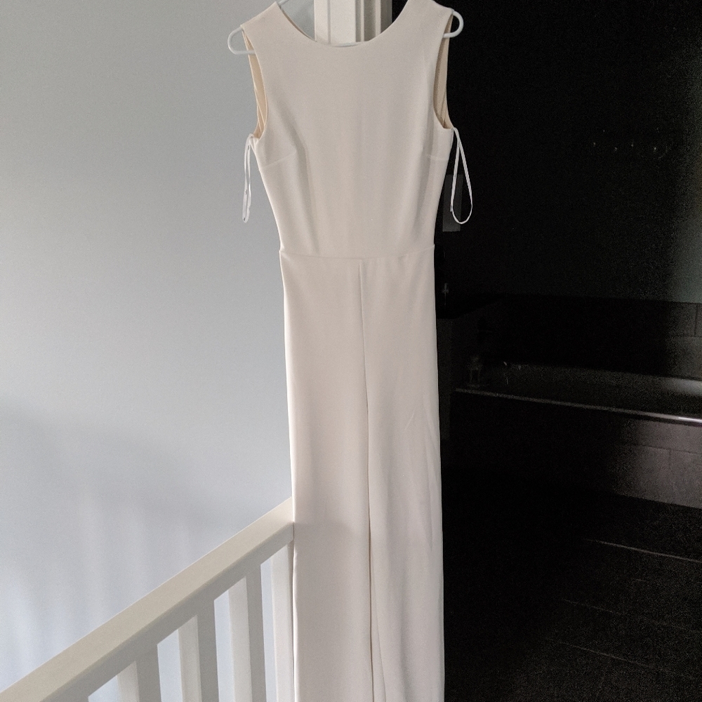 Lulu's White Backless Jumpsuit NWT